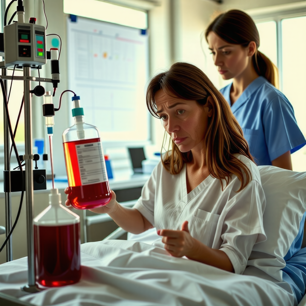 Blood Transfusion Initiated Without Explaining Purpose and Procedure → Patient Anxiety and Refusal