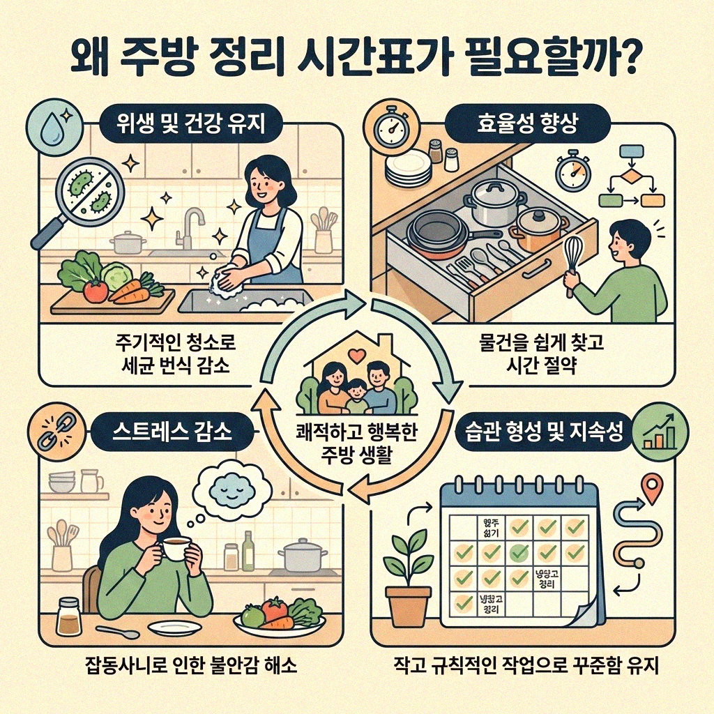 깔끔한 주방을 위한 나만의 정리 시간표 만들기