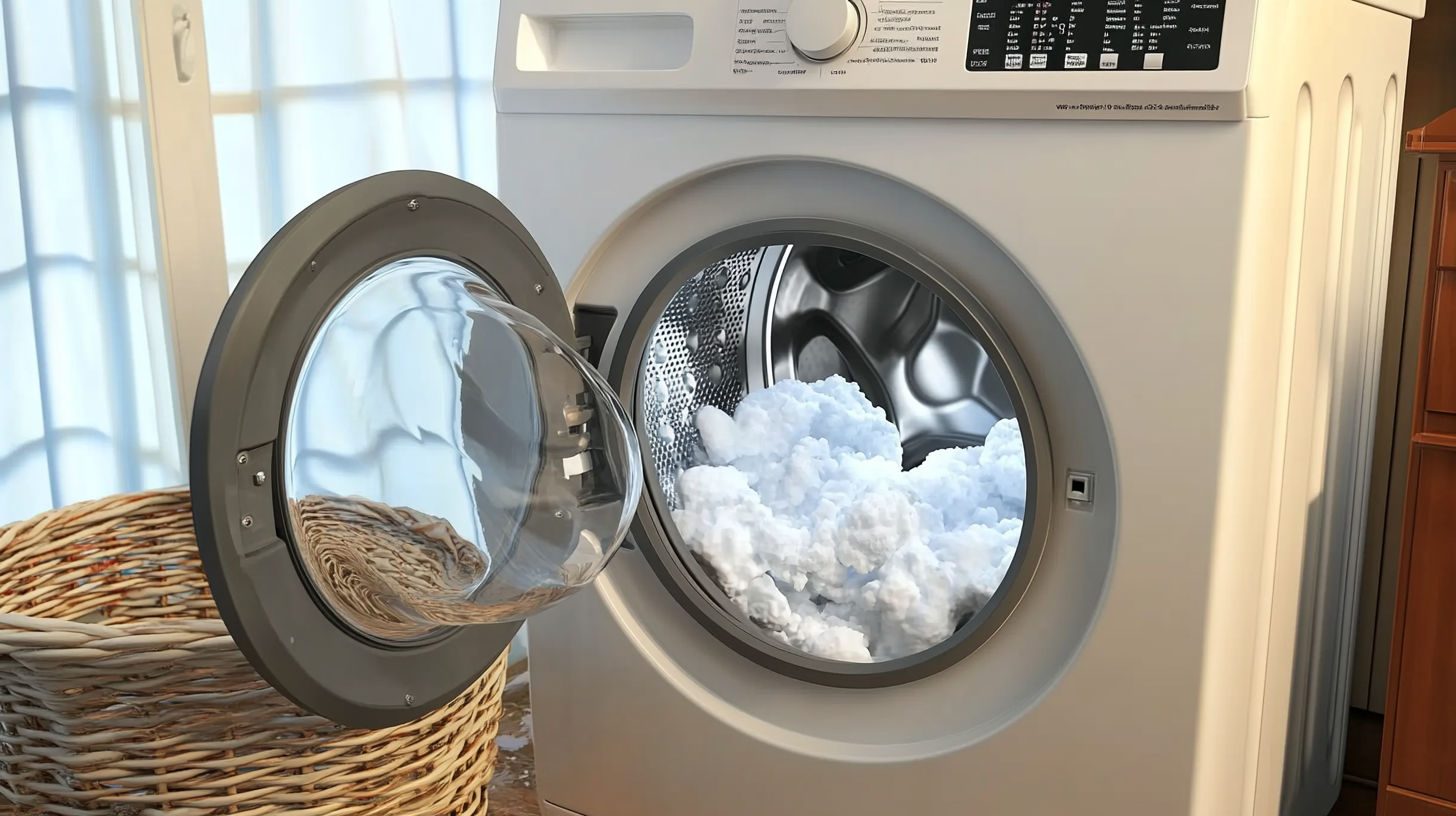 삼성 WF2422HDEEH 세탁기의 드럼에 신선한 물과 최소한의 잔여물이 있는 자가 청소 기능