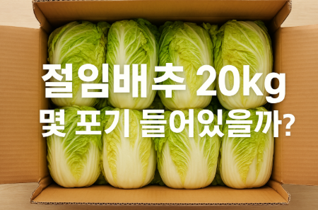 절임배추 20kg 몇 포기