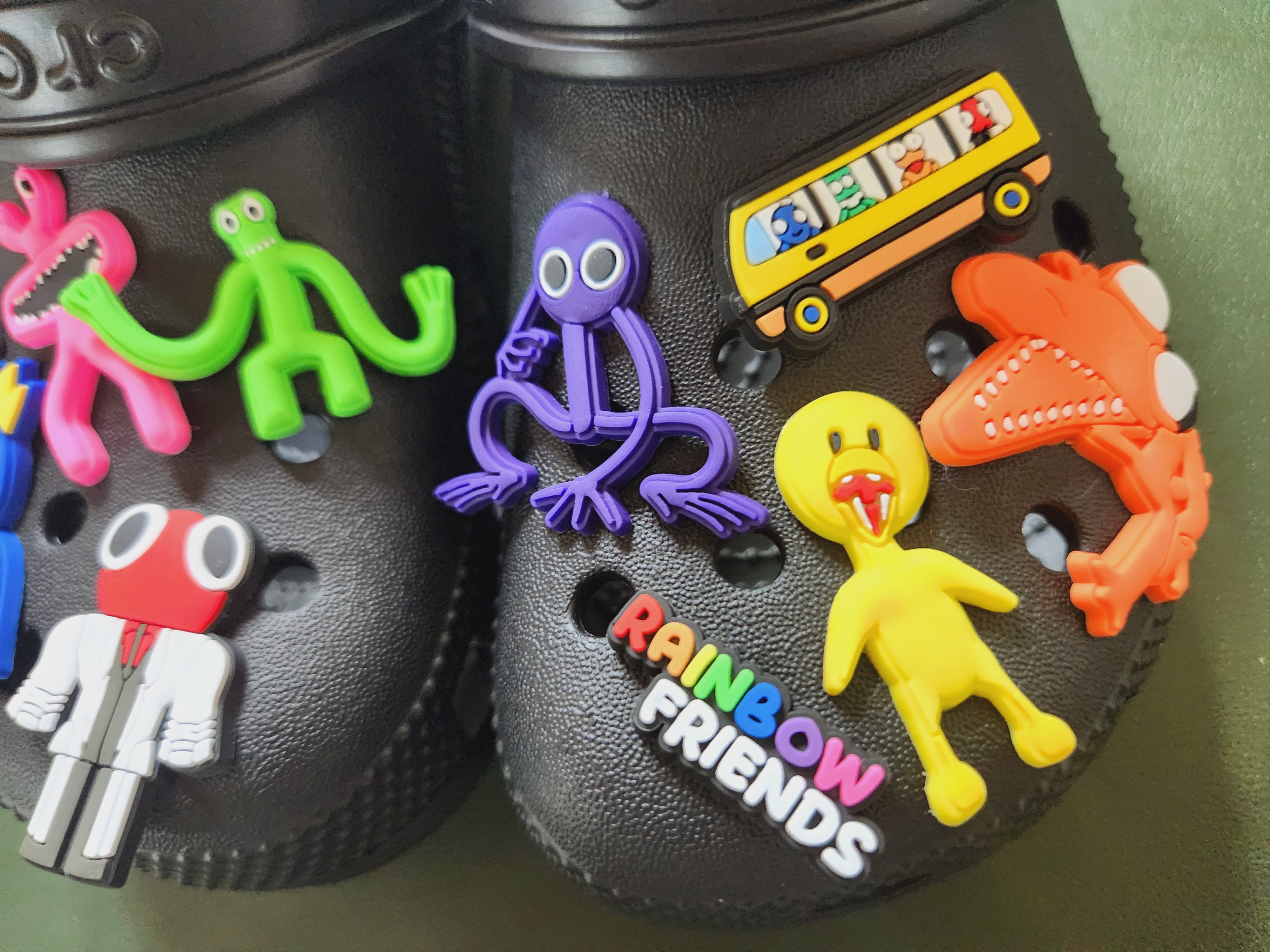 크록스 지비츠 파츠 세트 스마일 데이지 플라워 레인보우 프렌즈