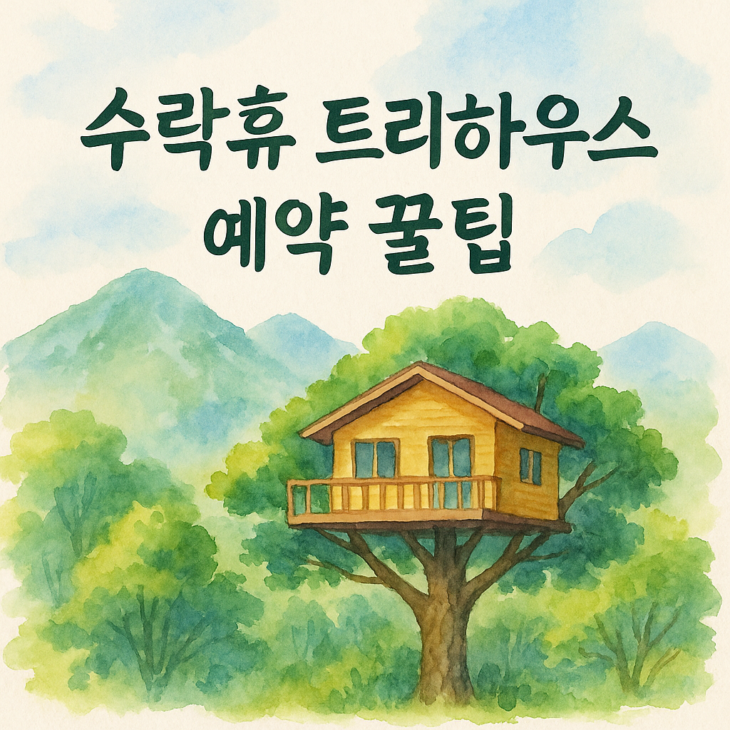 수락휴 트리하우스 예약 꿀팁