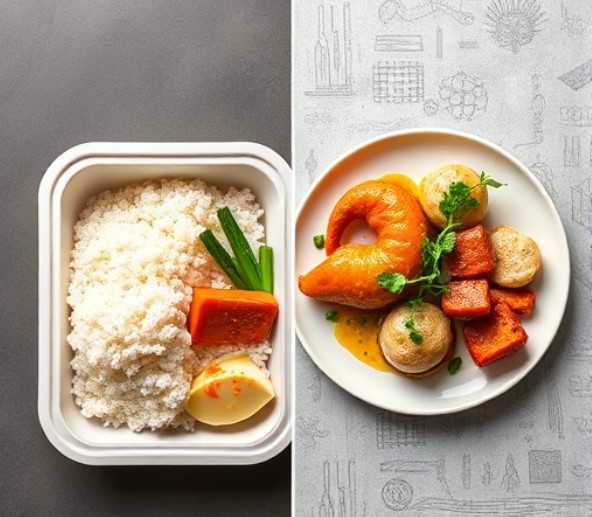 일반간편식과 고급재구성 (변화포인트, 효율, 품질)