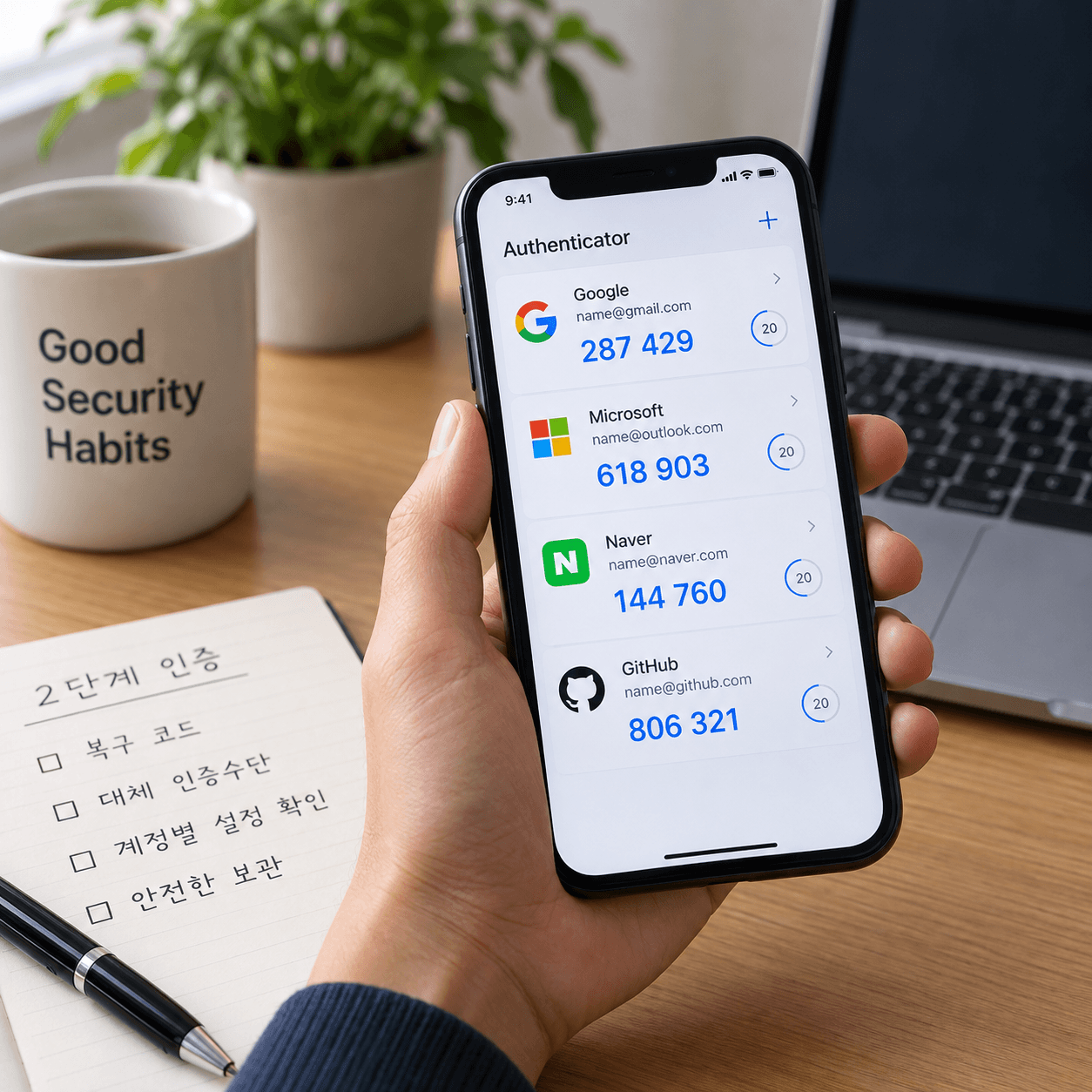비밀번호 관리자 비상 접근 설정 화면