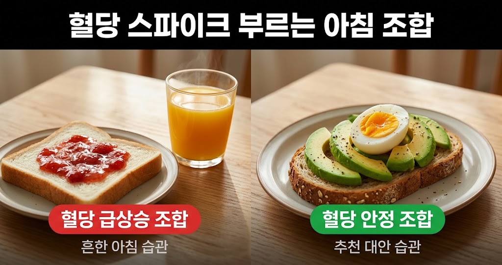 혈당 스파이크 부르는 아침 흰빵&middot;주스 조합과 대안