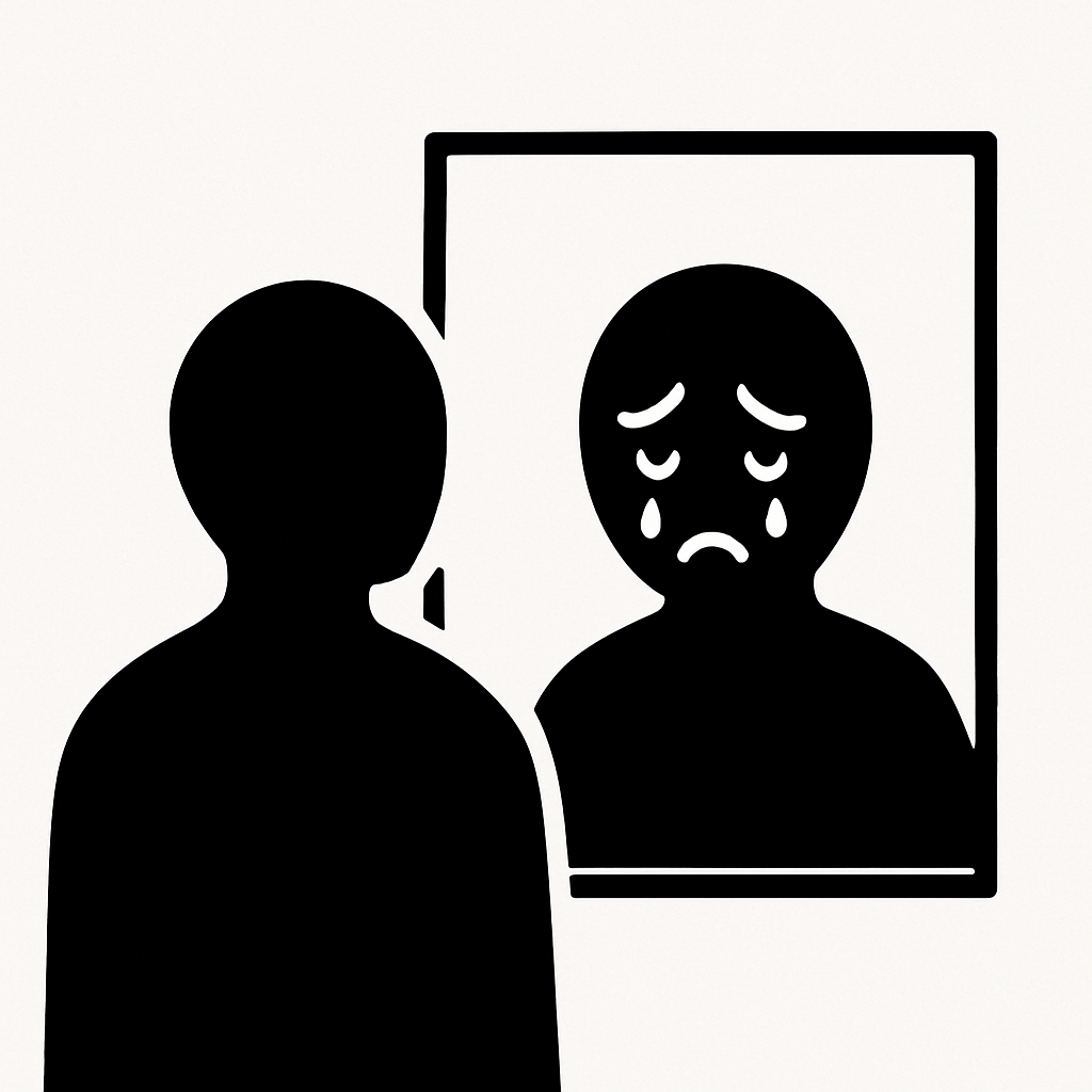 자아정체성에 혼란이 온 사람의 그림