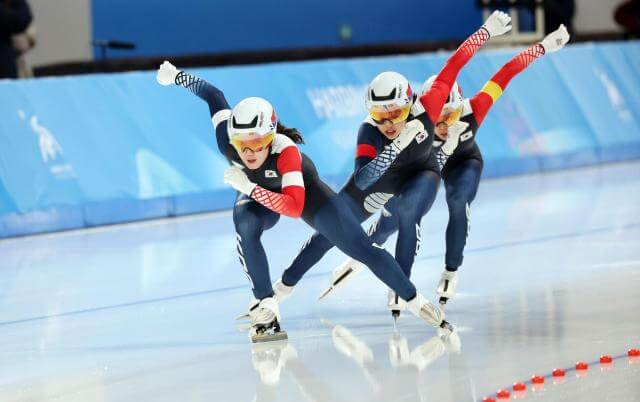 하얼빈 동계아시안게임 여자 100m 김민선 은메달