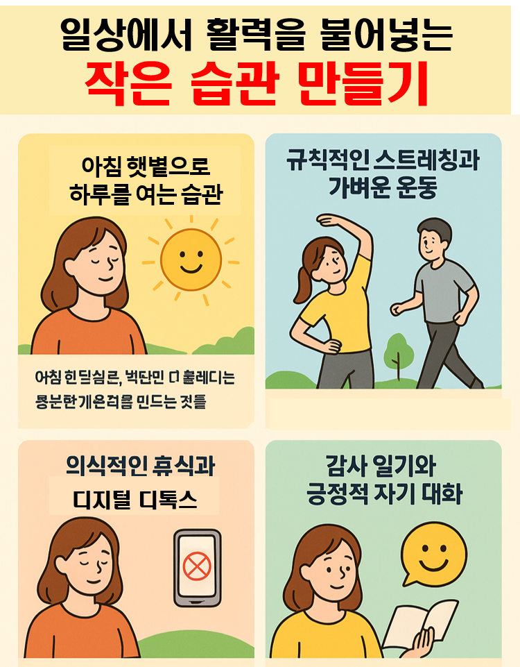 일상에서 활력을 불어넣는 작은 습관 만들기