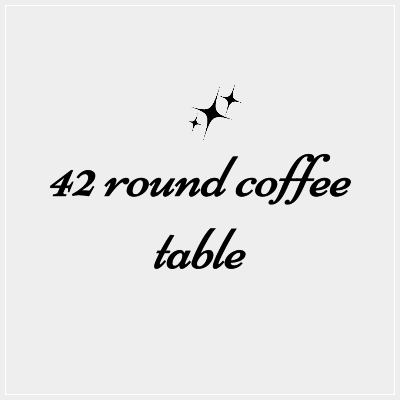 42 round coffee table