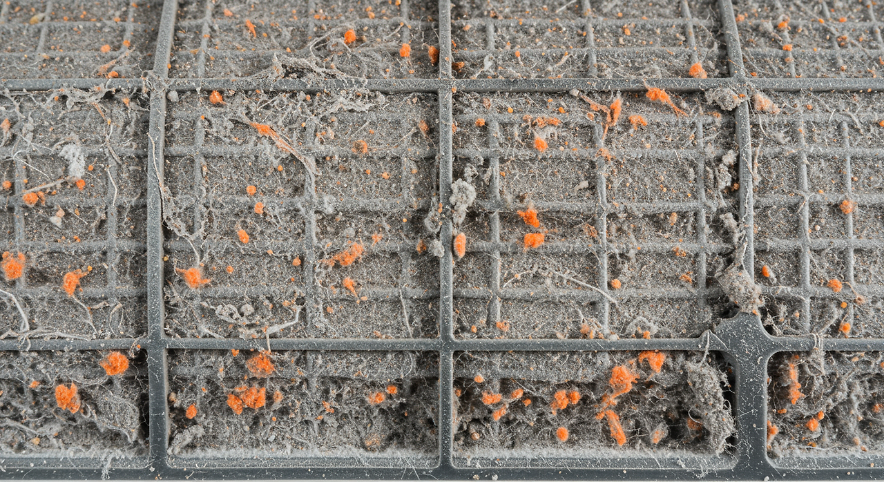 더러워진 에어컨 필터