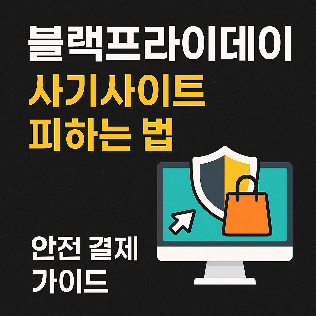 블랙프라이데이 사기사이트 피하는 법｜안전 결제 가이드
