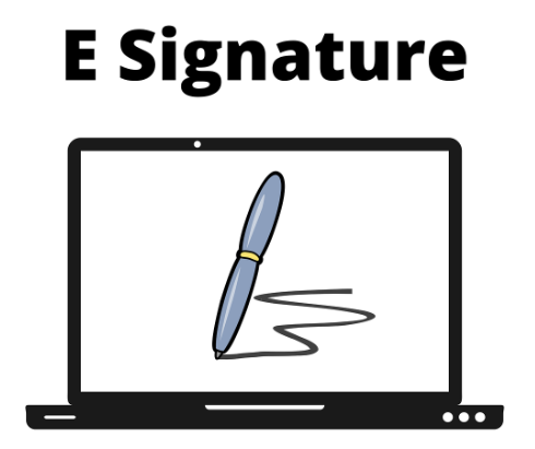 모바일 기기로 전자서명하는 장면