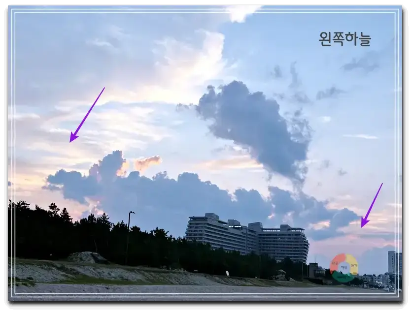 엔드투앤드_안목해변-왼쪽해변-세인트존스호텔-구름-노을