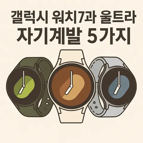 갤럭시 워치 7과 울트라로 자기계발 실천하는 5가지 방법