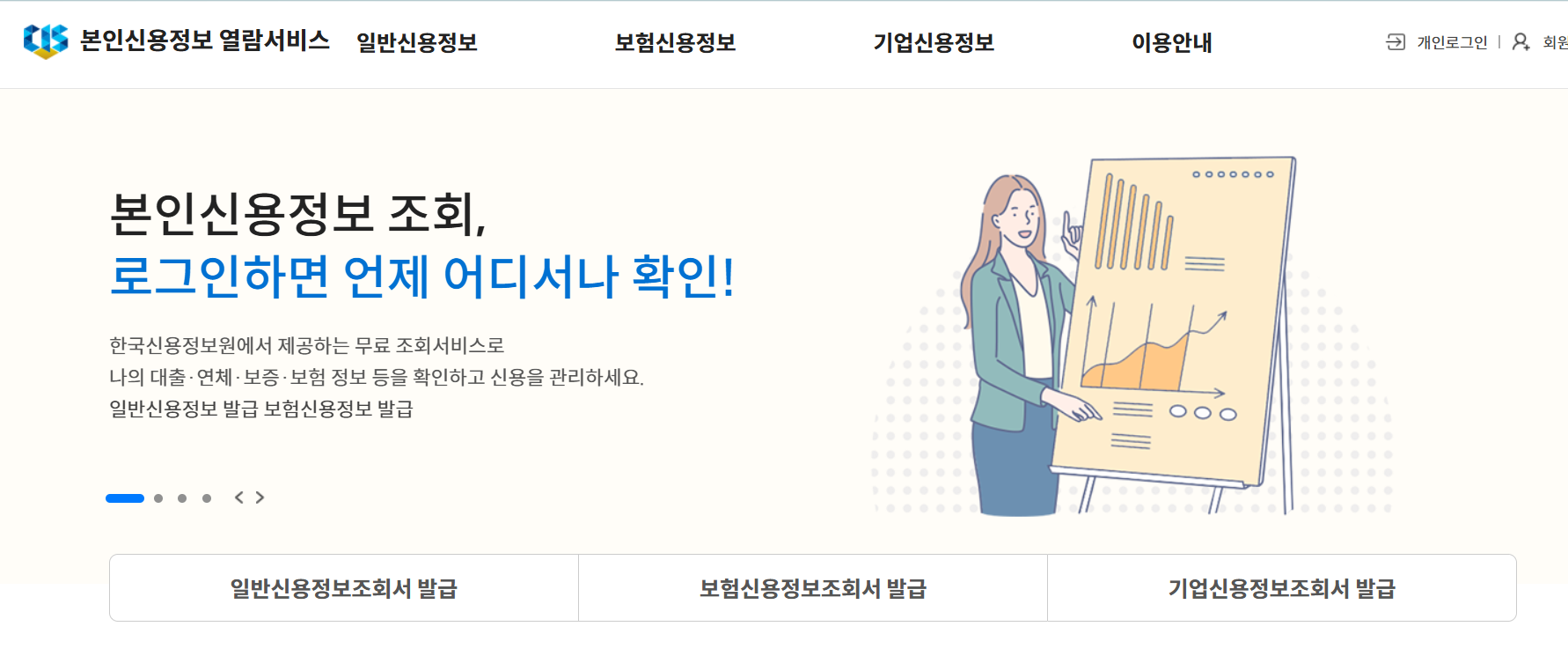 신용정보조회서 발급