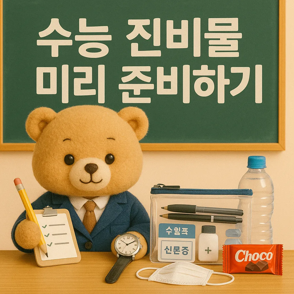 수능 가방 전날 세팅법! 합격생들의 필수템 체크리스트