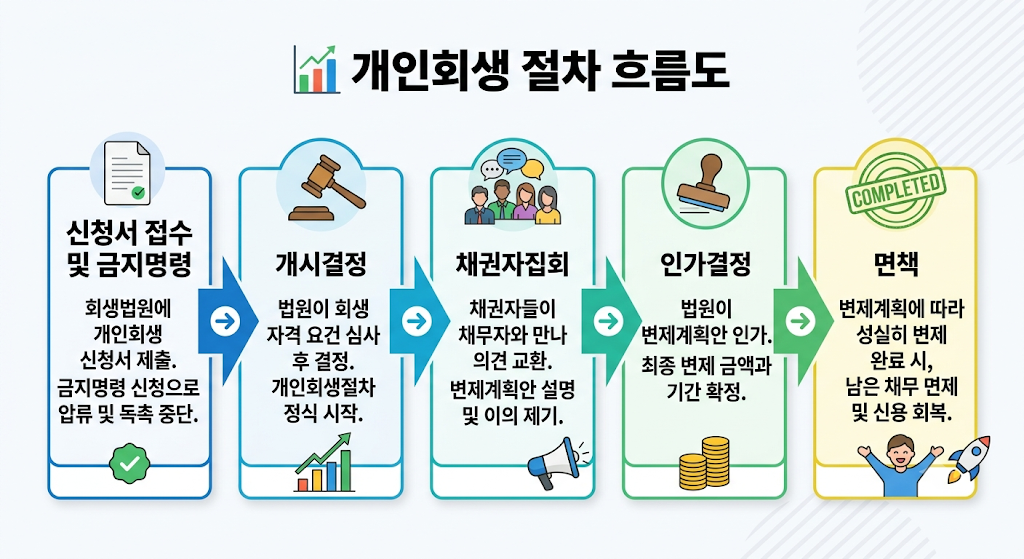 개인회생 절차 흐름도