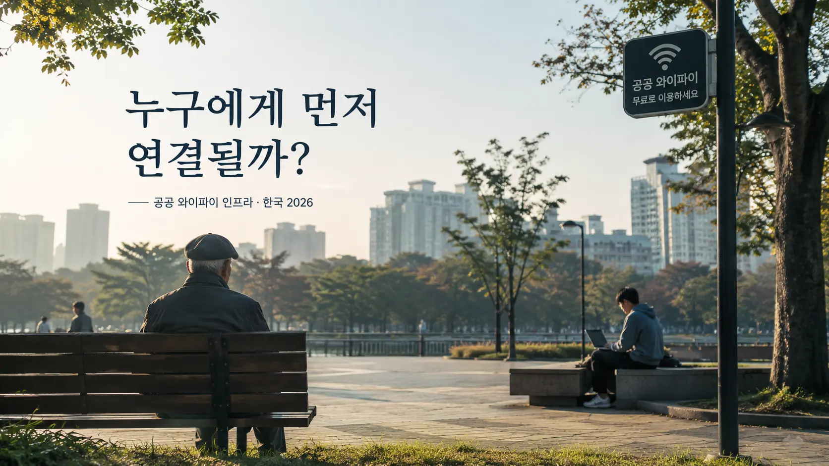 공공 와이파이 설치 기준을 관찰하는 도시 네트워크 이미지
