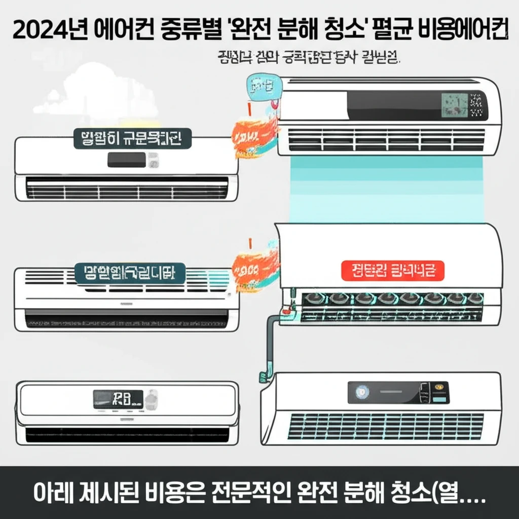 벽걸이 스탠드 시스템 에어컨 완전 분..