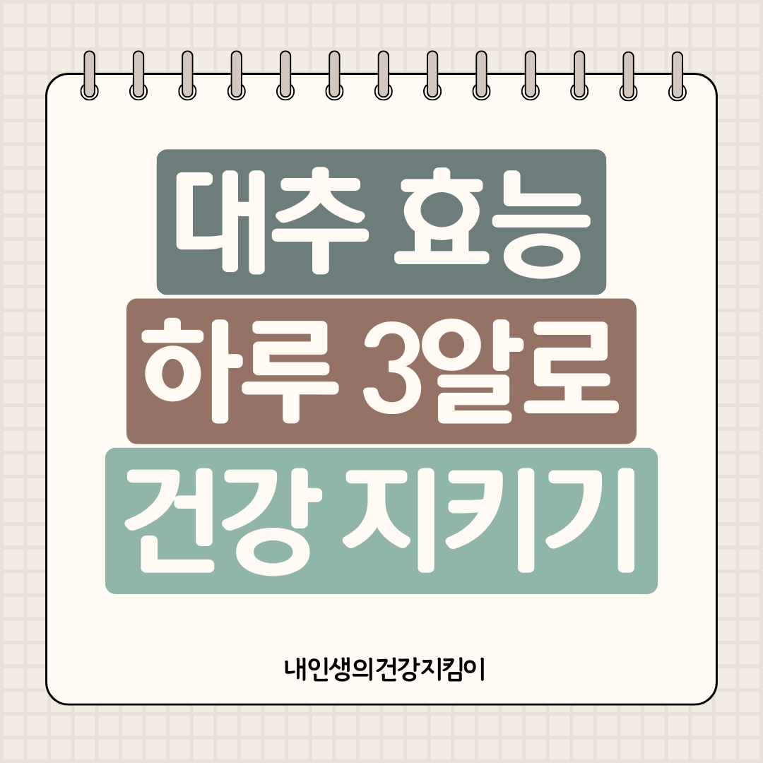 대추 효능 7가지