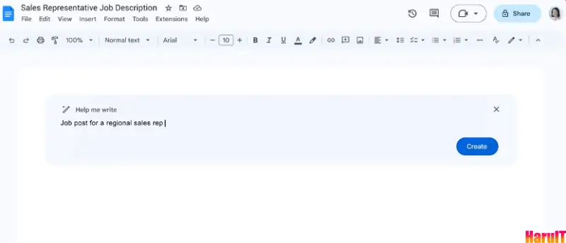 Google Workspace AI - Google Docs