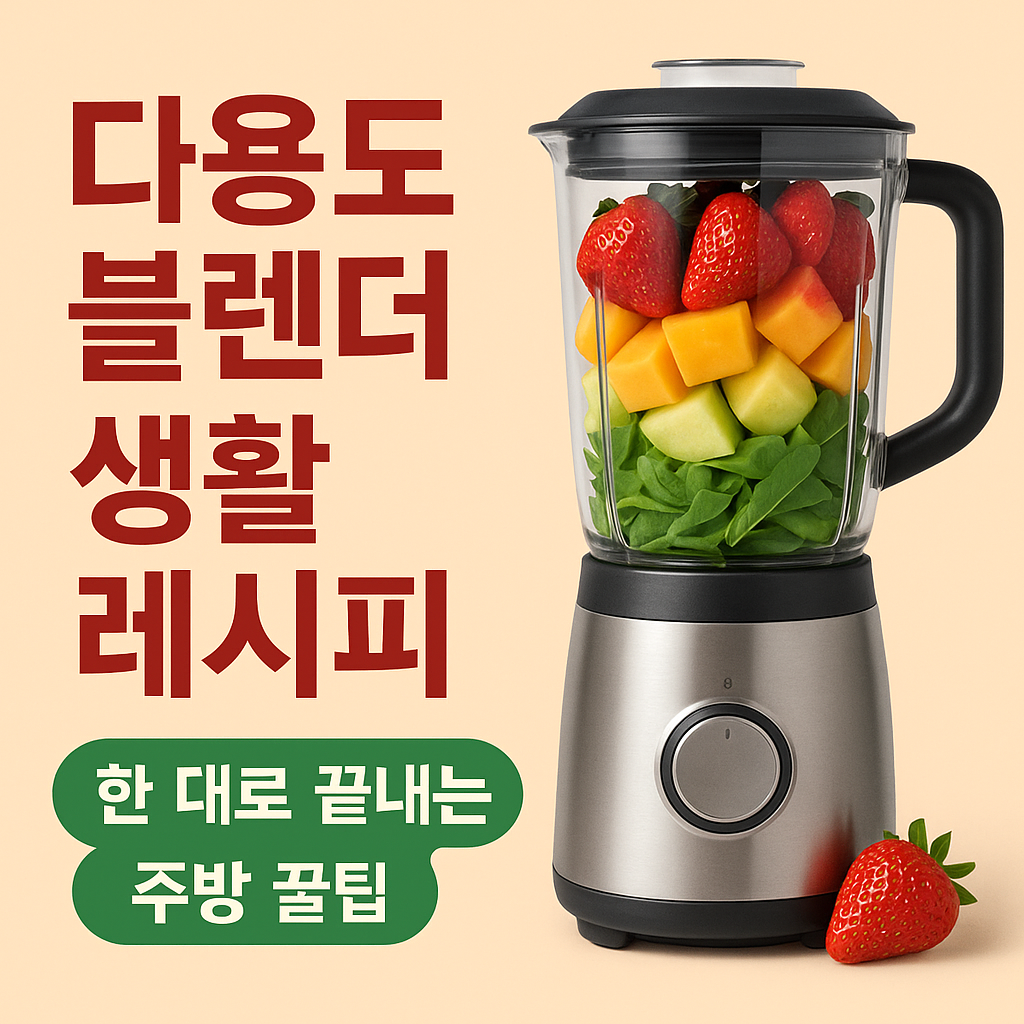 다용도 블렌더로 만들 수 있는 생활 레시피