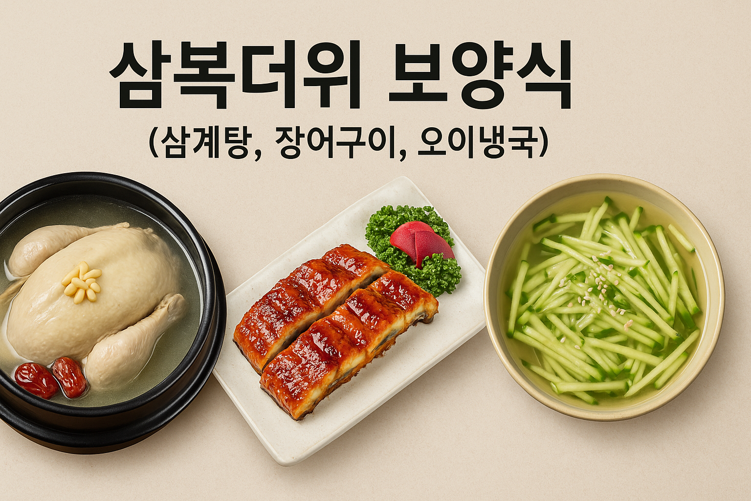 "삼복더위 보양식"에 대한 이미지입니다.