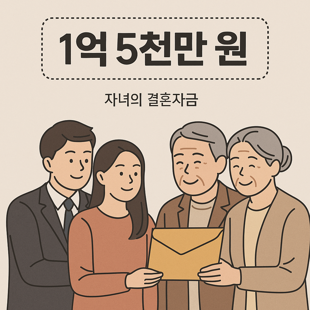 자녀 결혼자금 증여세 1억 5천만 원