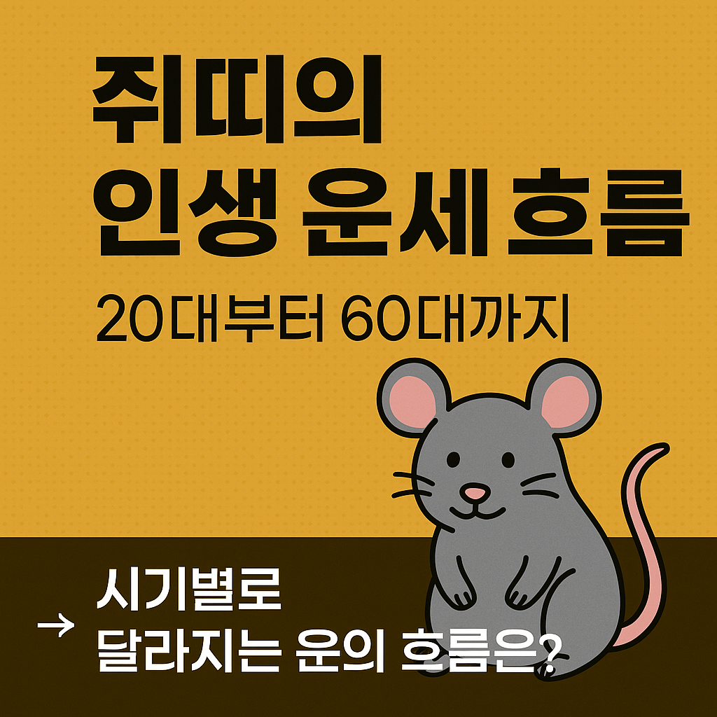 쥐띠의 인생 운세 흐름, 20대부터 60대까지