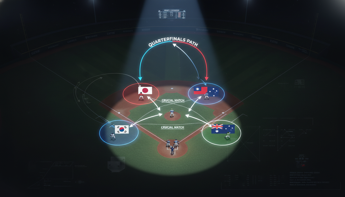 2026 WBC C조, 한국 대표팀이 일본, 대만, 호주, 체코와 8강 진출을 놓고 경쟁하는 전략적 판세.