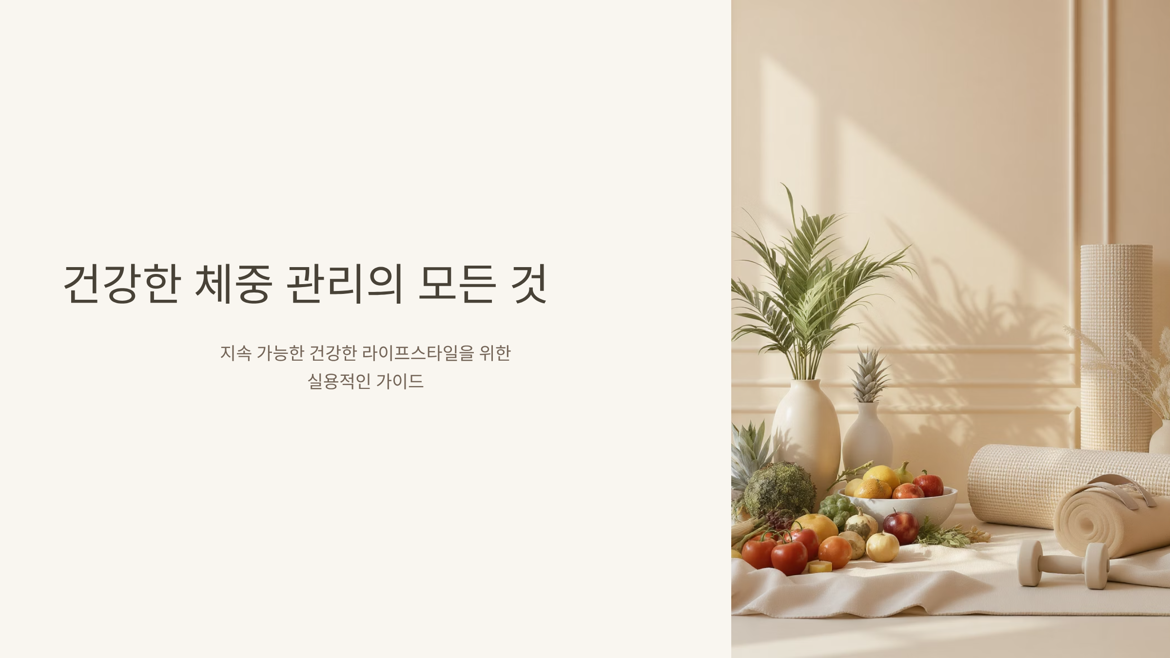 건강하게 체중 감량하는 현실 전략