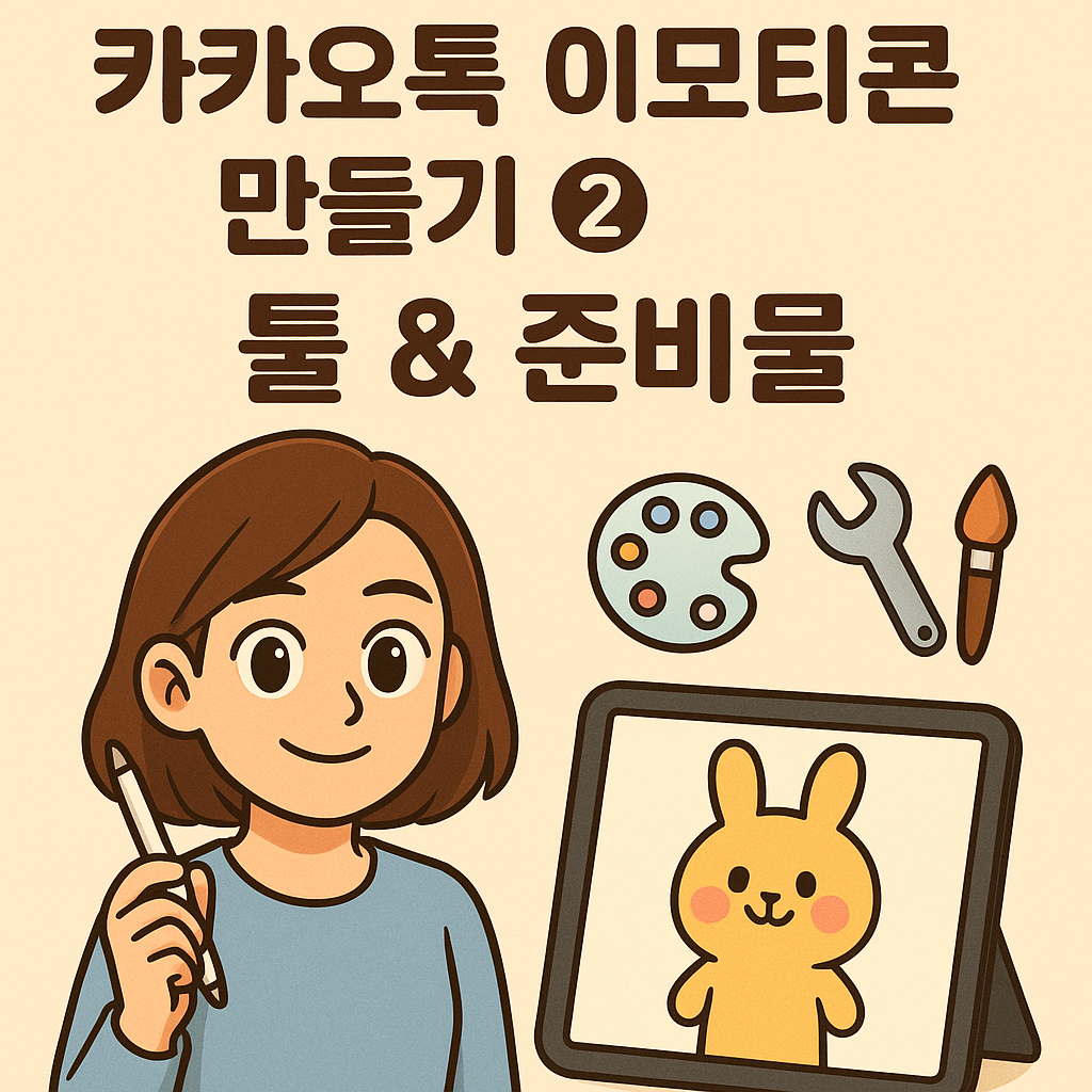 카카오톡 이모티콘 만들기 ② 툴 & 준비물 완벽 가이드