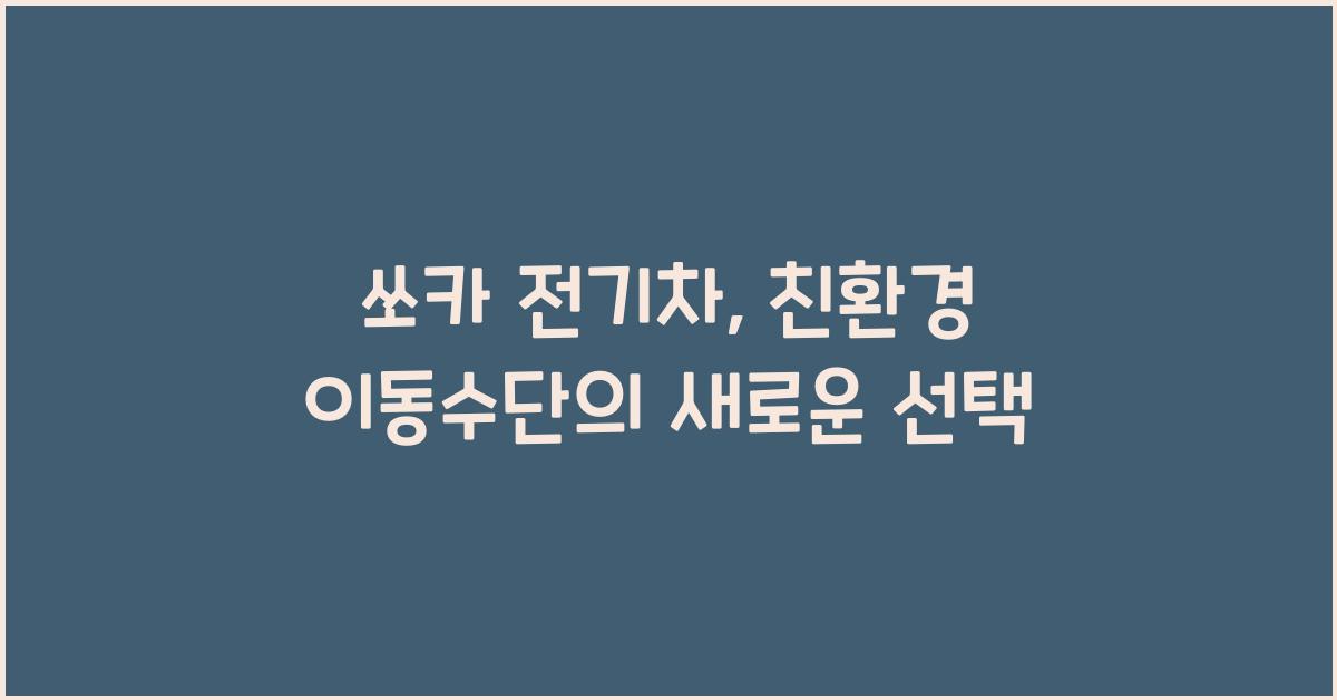 쏘카 전기차