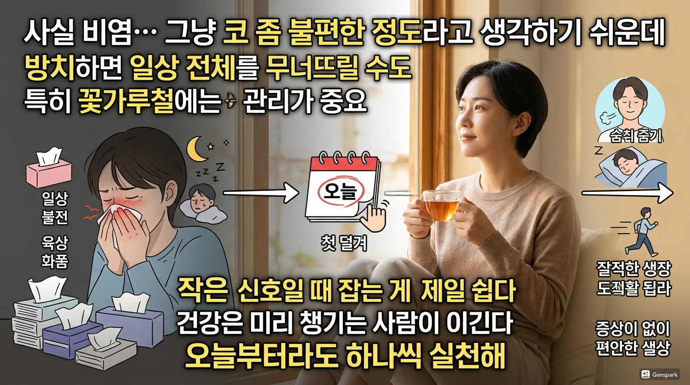 비염 관리의 중요성과 실천 독려