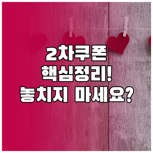 2차 소비쿠폰 신청부터 사용까지, 한..