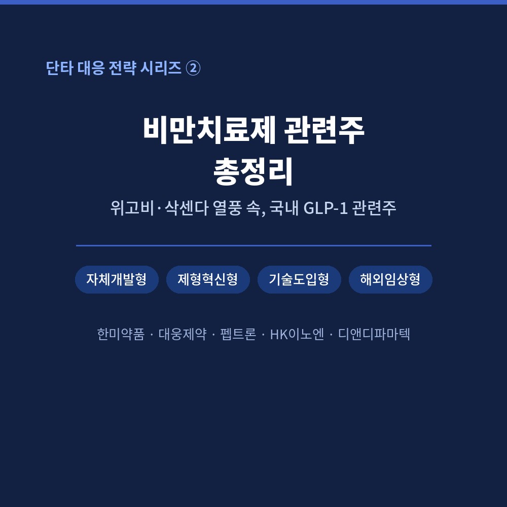 비만치료제 관련주 총정리