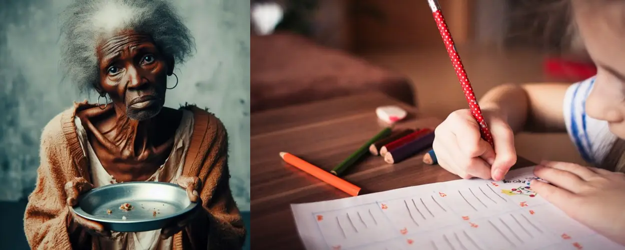 배고픈-흑인-여자-공부하는-소녀