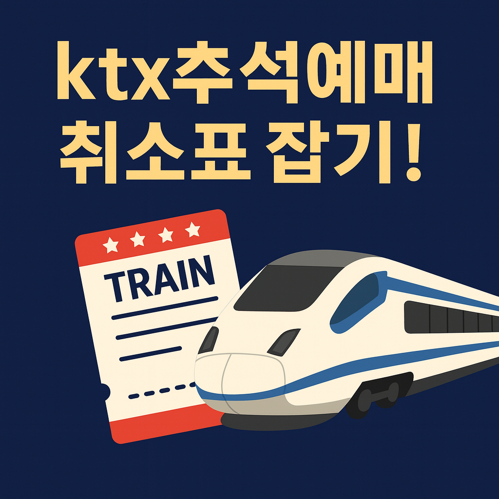 🚄 ktx 추석예매취소표잡기, 성공 확률 높이는 비법 총정리