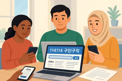 외국인 알바 구하는 법: 114114 구인구직 사이트 이용방법, 외국인 취업