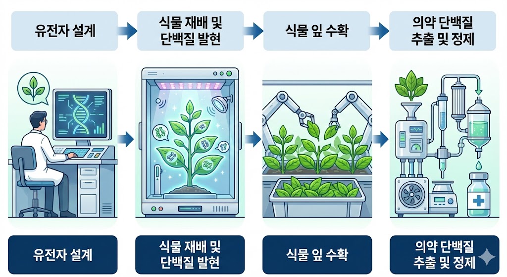 잎에서 약 성분을 추출하는 과정