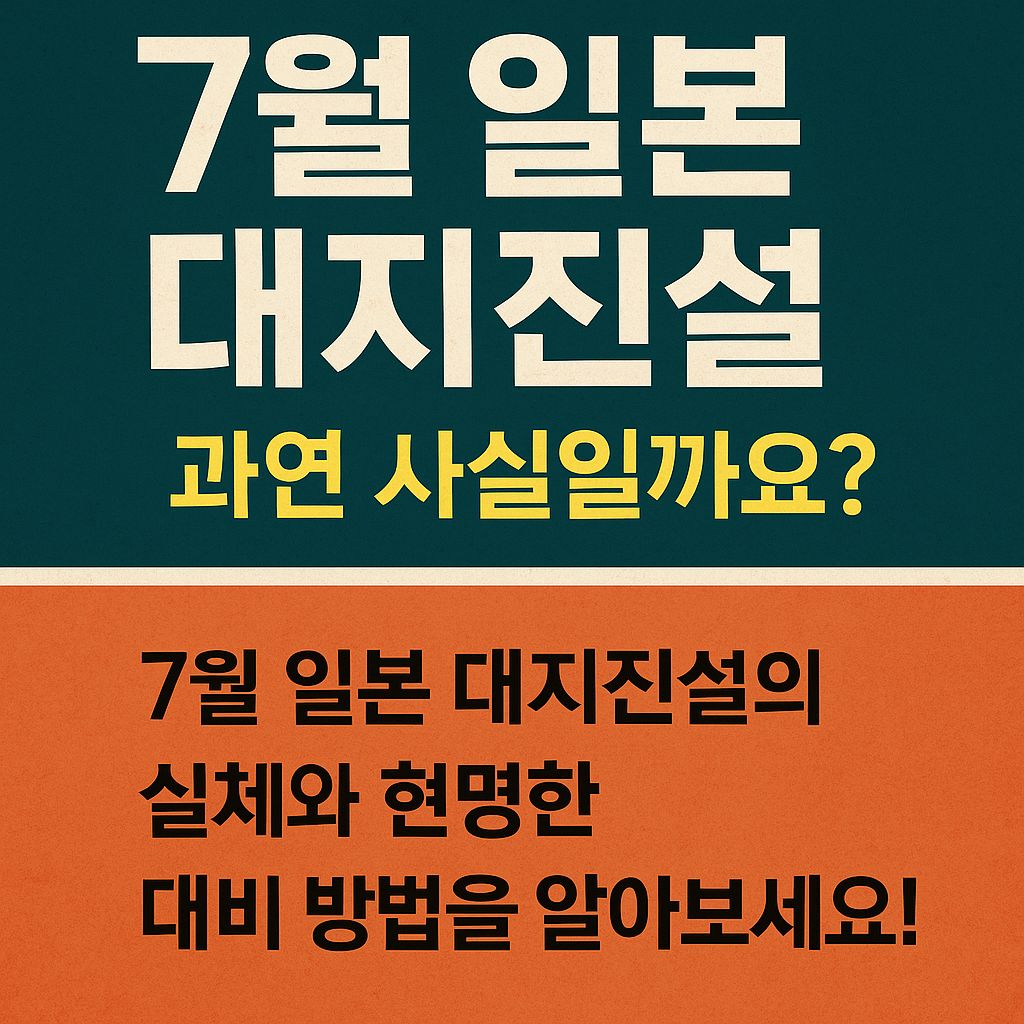 7월 일본 대지진설