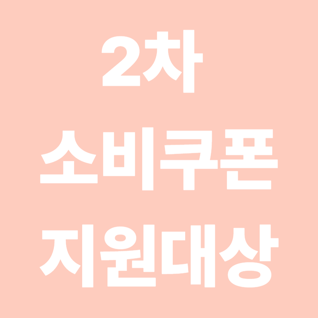 2차 민생회복 소비쿠폰 지원대상
