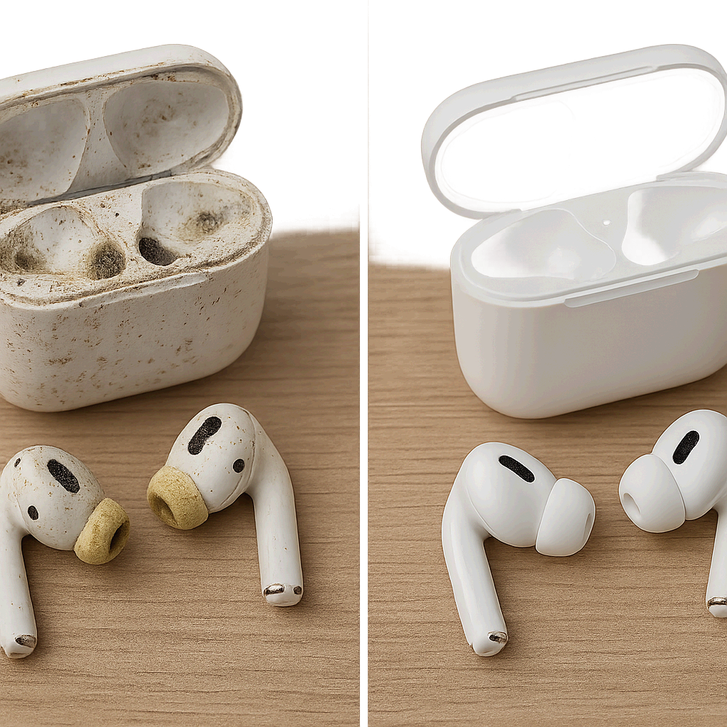 무선 이어폰 및 충전 케이스 세균 오염 방지와 세척법