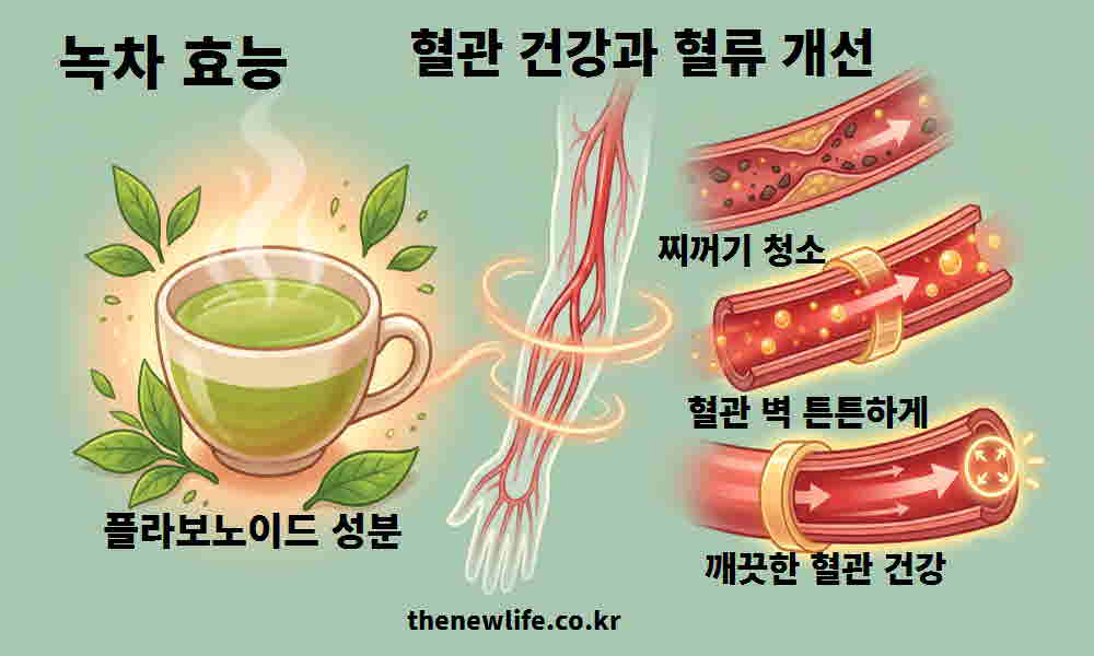 녹차 효능 혈관 건강 혈류 개선