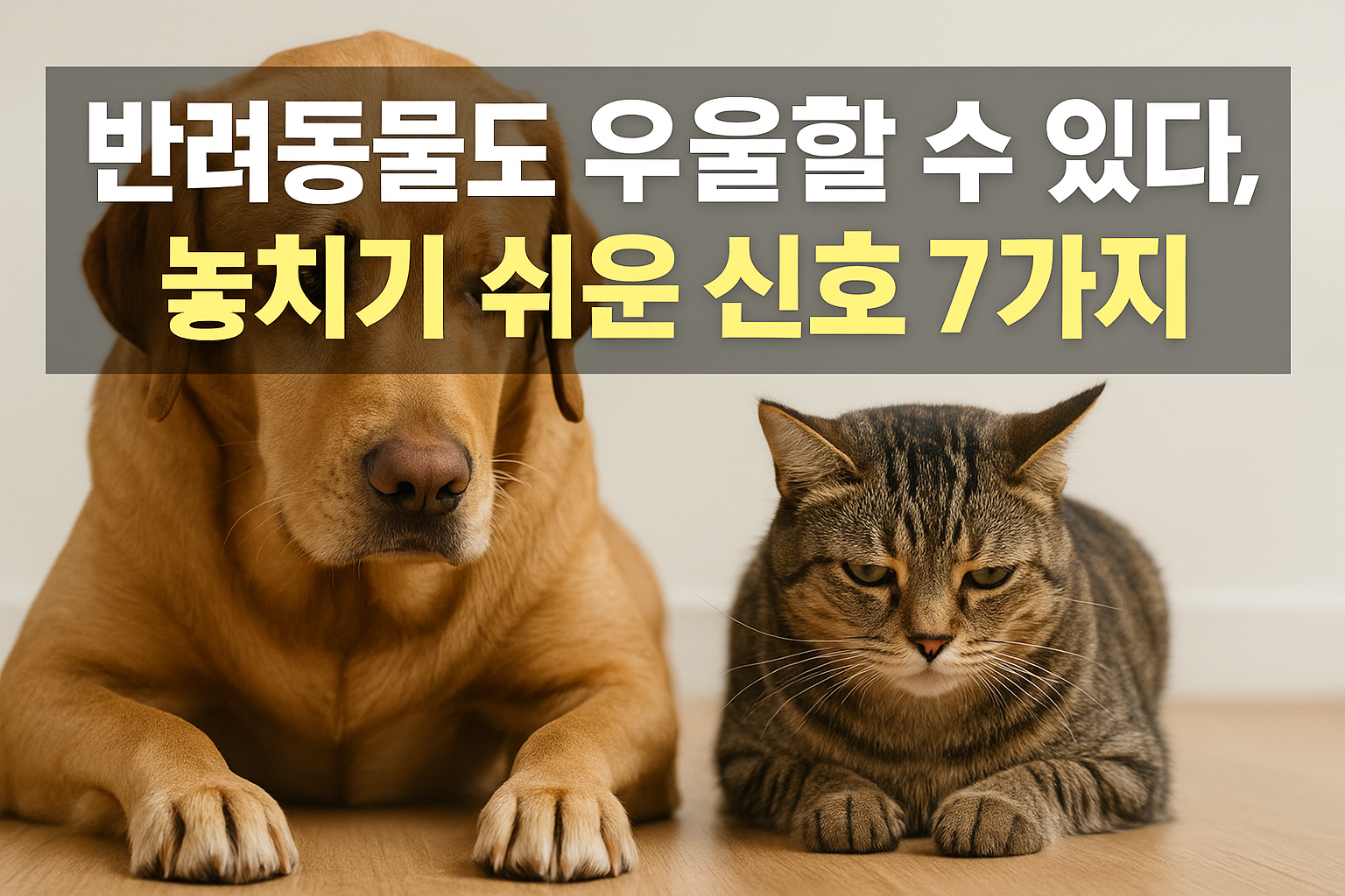 반려동물도 우울할 수 있다, 놓치기 쉬운 신호 7가지