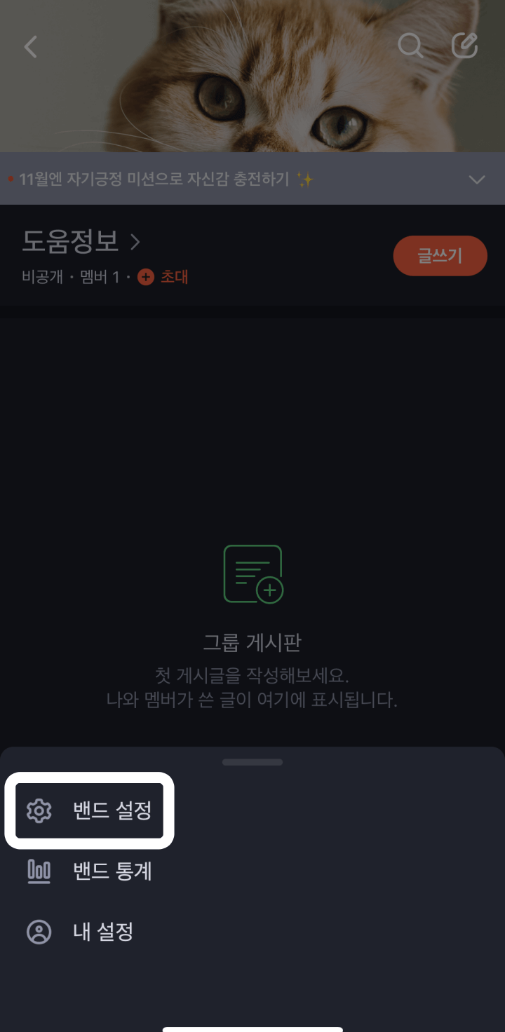 개별밴드-밴드설정