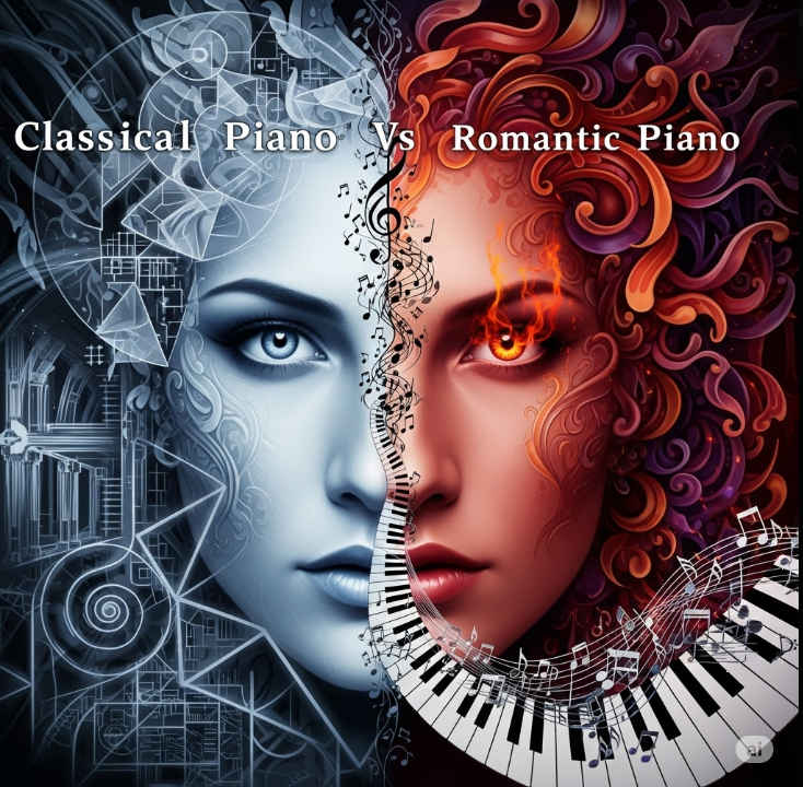 고전파 vs 낭만파 선율 관련 그림