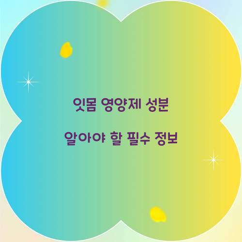 잇몸 영양제 성분