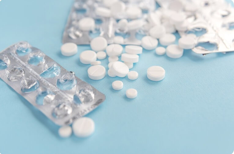 알약을 개봉한 모습