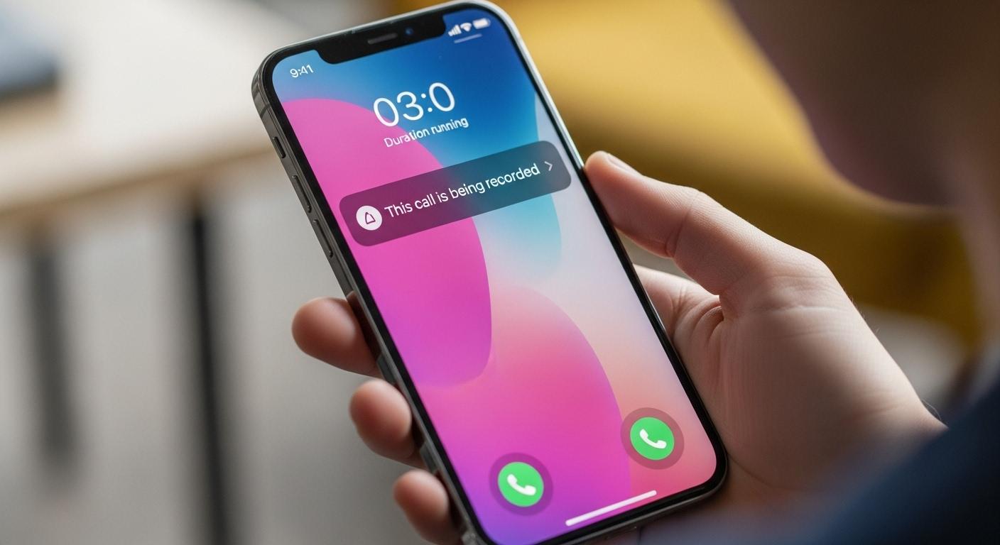 아이폰 통화 녹음 알림 여부